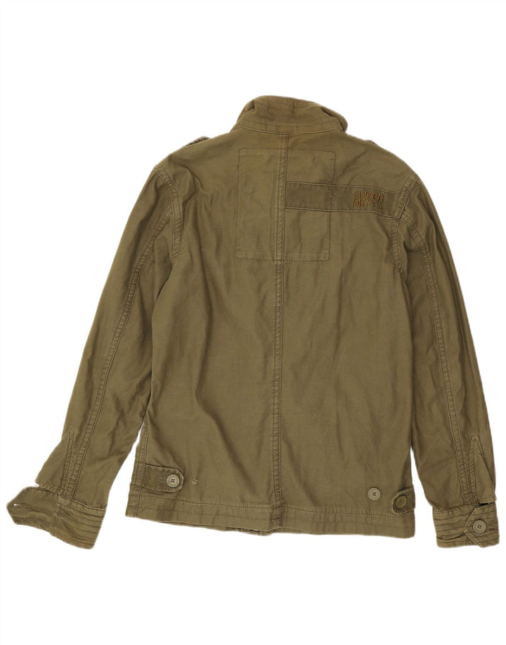 Superdry Mens Military Jacket UK 38 Medium Khaki Cotton