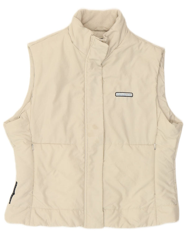 Reebok Womens Padded Gilet UK 12 Medium Off White Polyester
