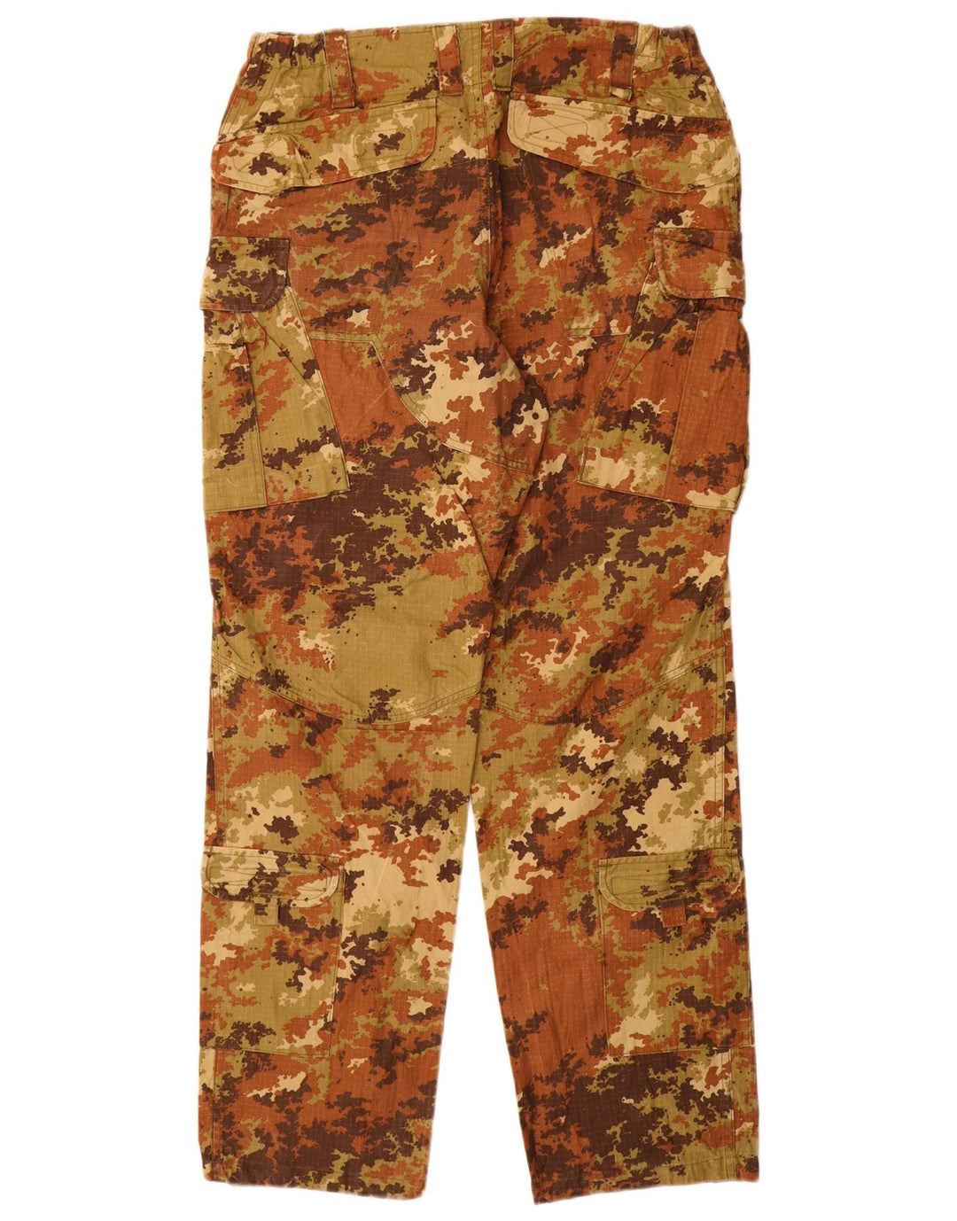 VINTAGE Mens Straight Cargo Trousers IT 50 Large W32 L31 Beige Camouflage