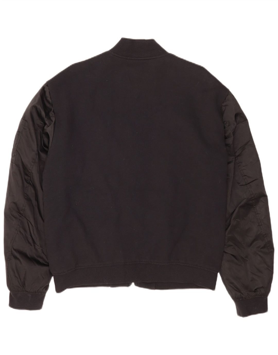 Calvin Klein Jeans Mens Bomber Jacket UK 40 Large Black Cotton