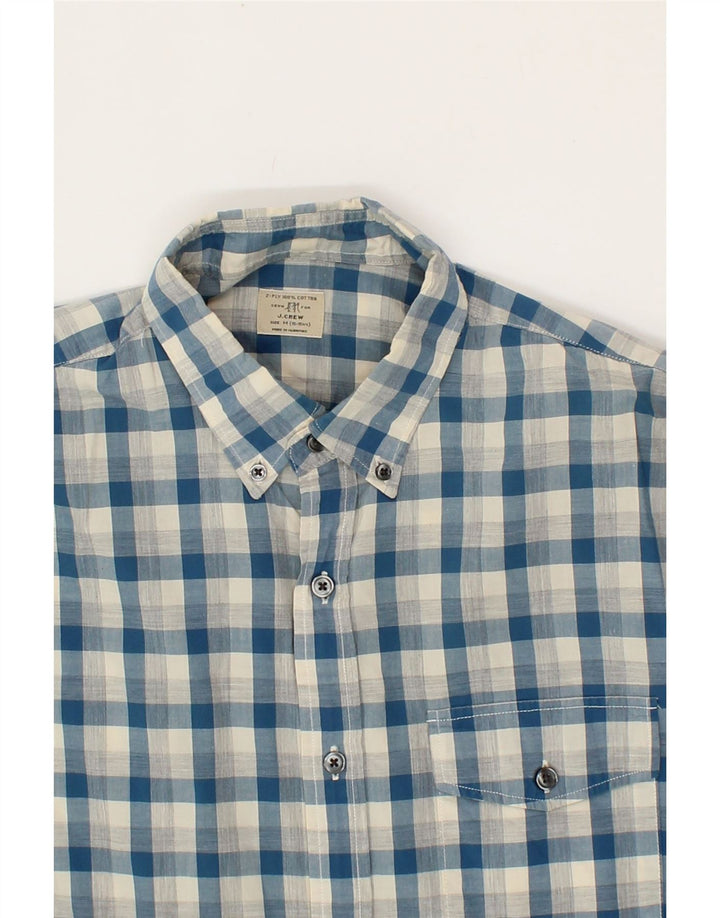 J. CREW Mens Shirt Size 15 1/2 Medium Blue Check Cotton Vintage J. Crew and Second-Hand J. Crew from Messina Hembry 