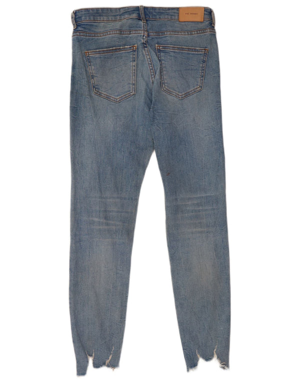Zara Womens Distressed Skinny Jeans EU 38 Small W28 L27 Blue Cotton