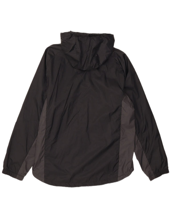 Nike Mens Hooded Rain Jacket UK 38 Medium Black Colourblock Nylon