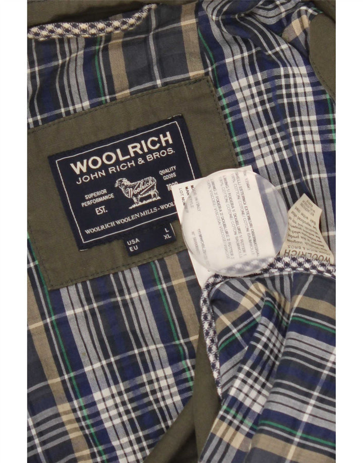 Woolrich Mens Utility Jacket UK 40 Large Green Cotton