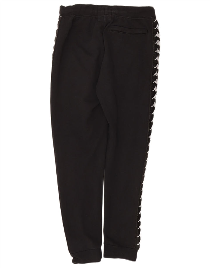 Kappa Mens Graphic Tracksuit Trousers Joggers Medium Black