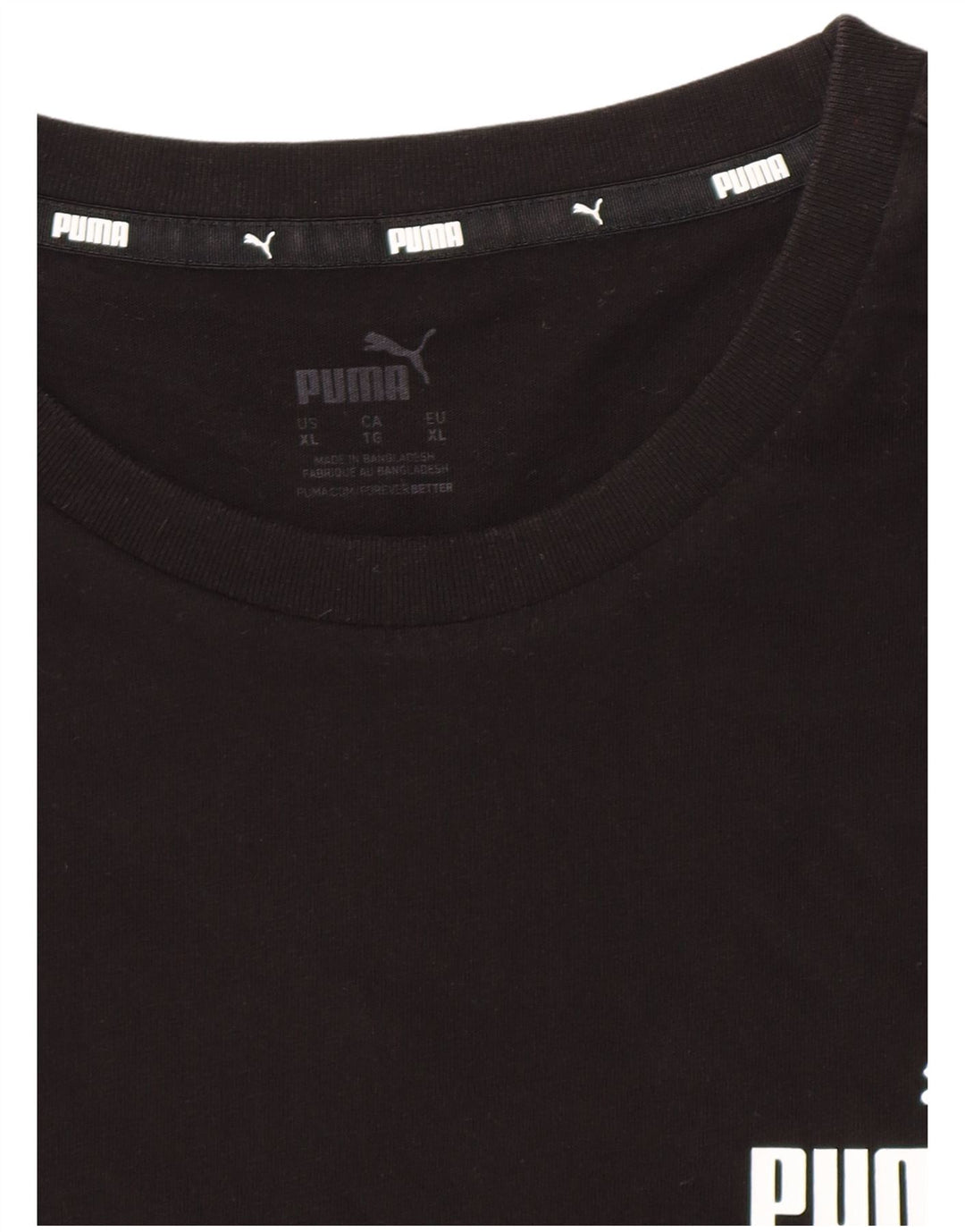 Puma Mens Graphic T-Shirt Top XL Black