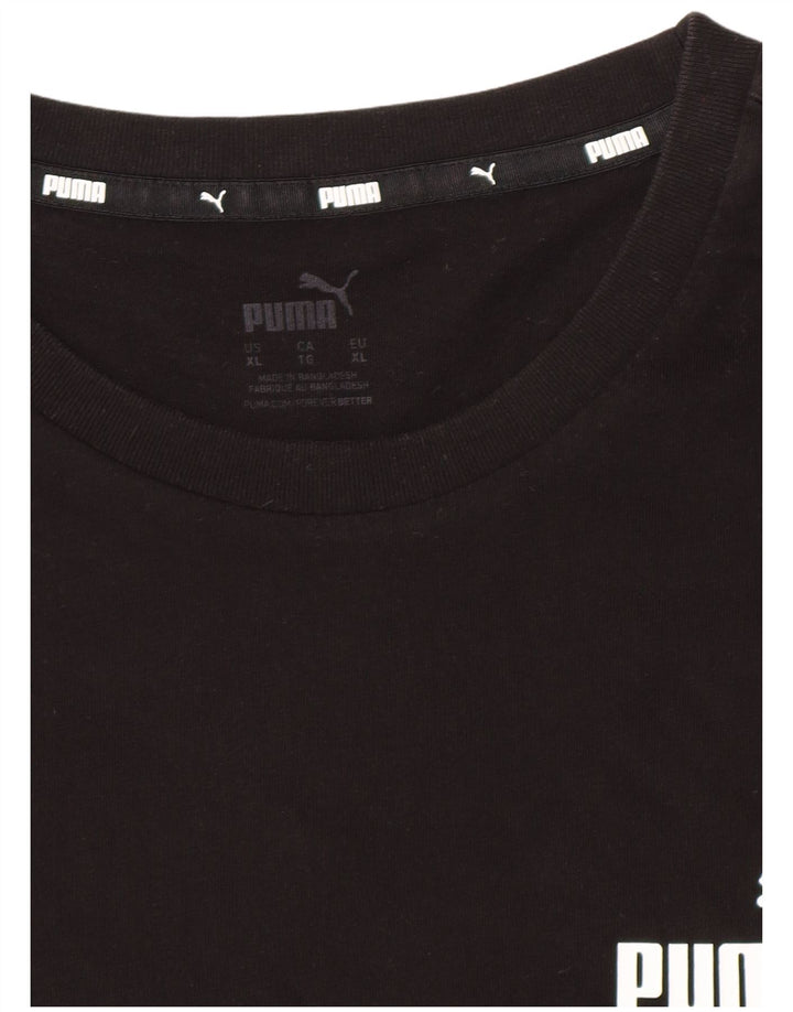 Puma Mens Graphic T-Shirt Top XL Black