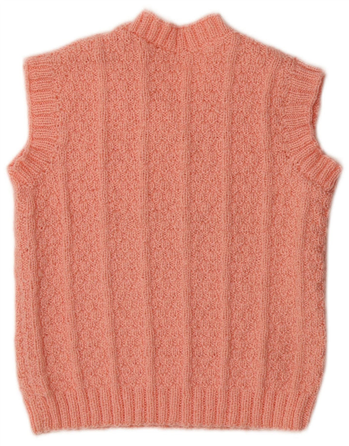 Vintage Womens Vest Tank Top UK 12 Medium Pink
