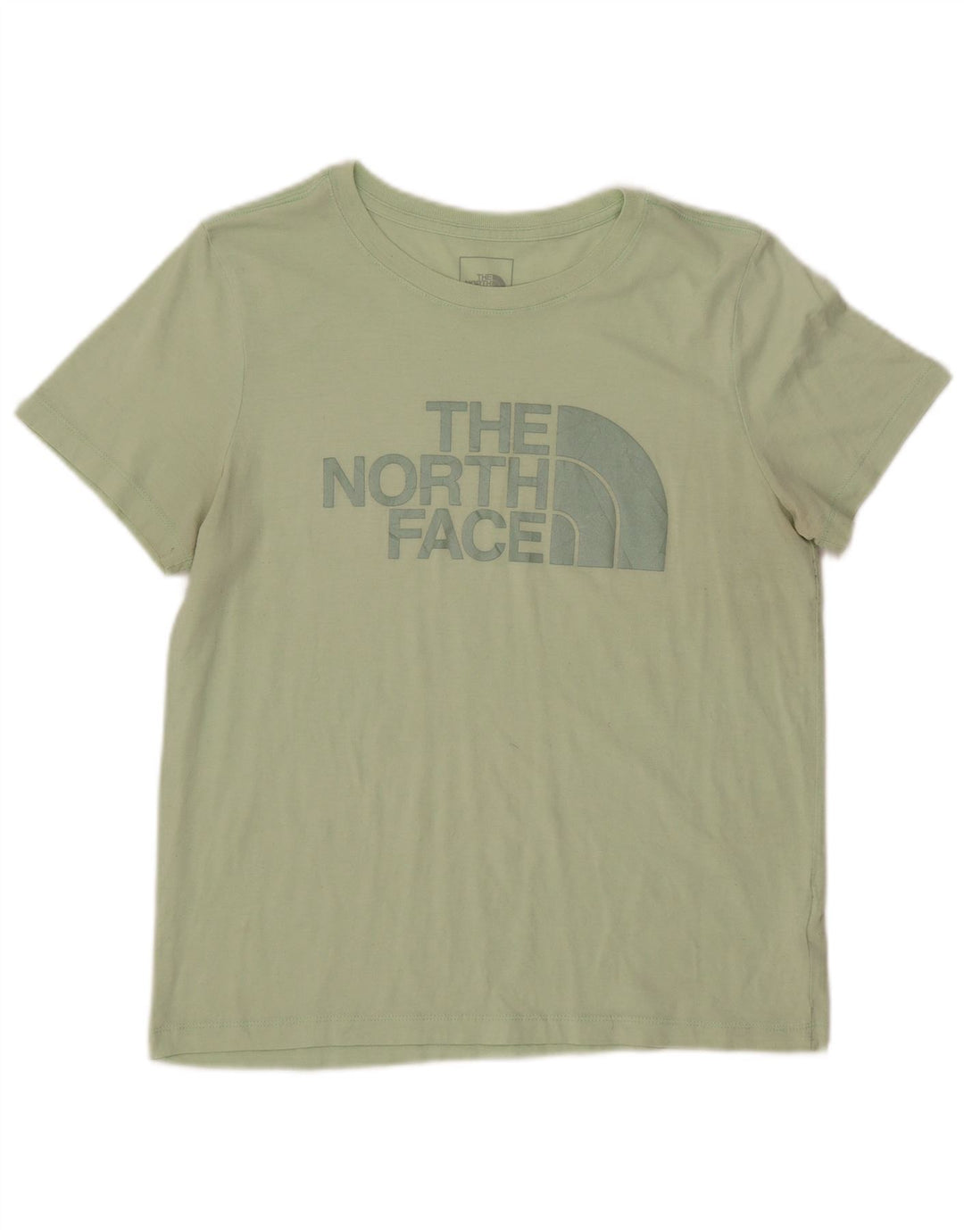 THE NORTH FACE Womens Graphic T-Shirt Top UK 14 Medium Green Polyester
