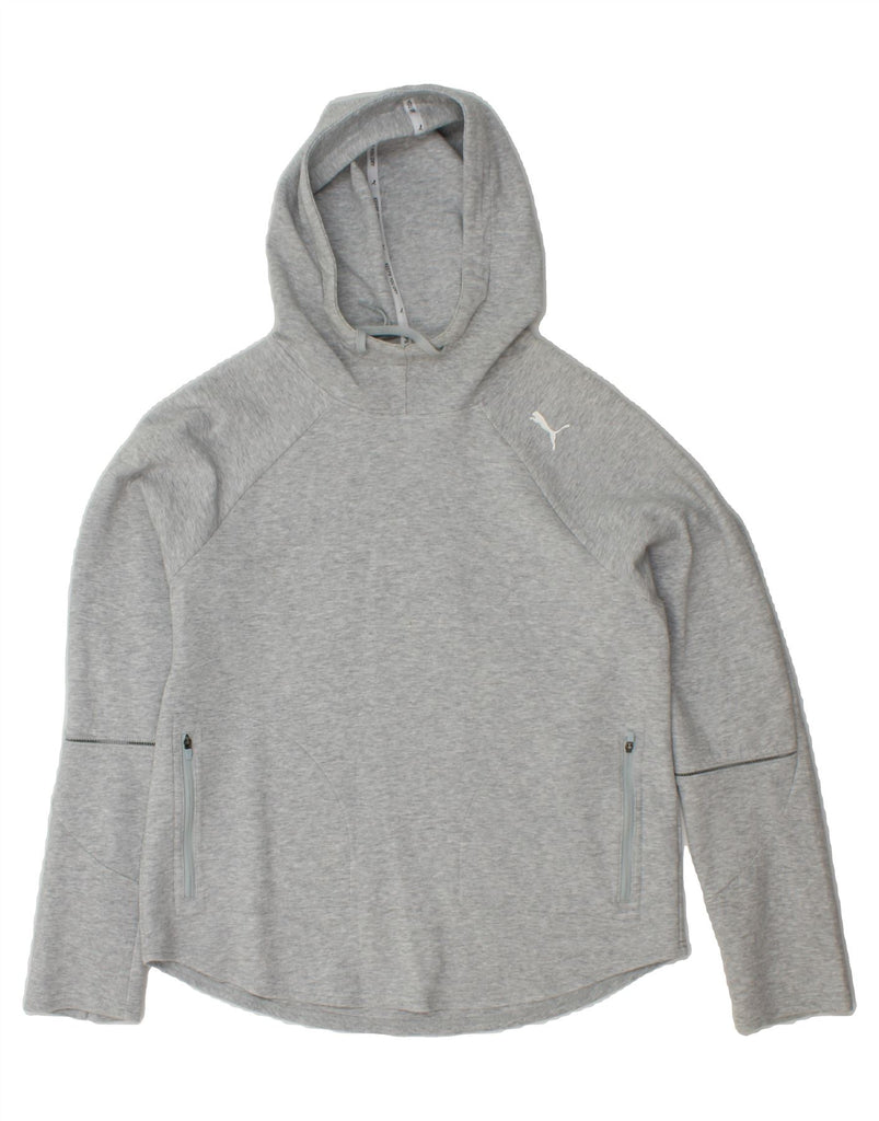 PUMA Womens Hoodie Jumper UK 16 Large Grey Cotton Vintage Puma and Second-Hand Puma from Messina Hembry 