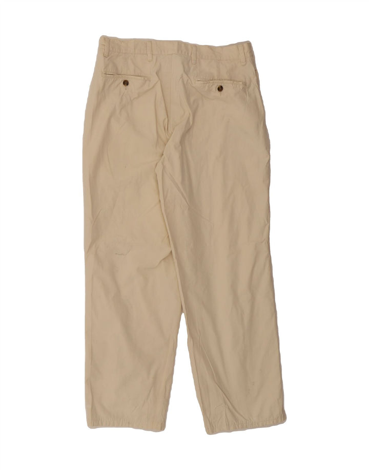 EDDIE BAUER Mens Straight Chino Trousers W33 L29 Beige Cotton Vintage Eddie Bauer and Second-Hand Eddie Bauer from Messina Hembry 