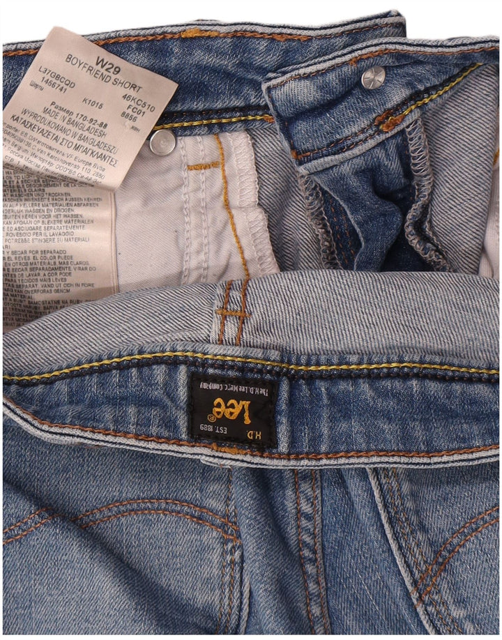 Lee Womens Boyfriend Denim Shorts W29 Medium  Blue Cotton