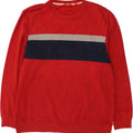 IZOD Mens Sweatshirt Jumper XL Red Colourblock Vintage Izod and Second-Hand Izod from Messina Hembry 