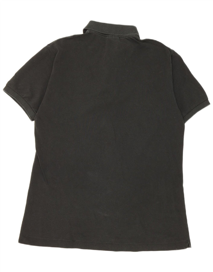 Lacoste Mens Polo Shirt Size 4 Medium Black Cotton