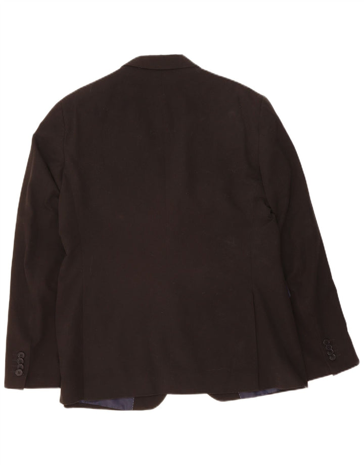 LIU JO Mens 2 Button Blazer Jacket IT 52 XL Black Viscose
