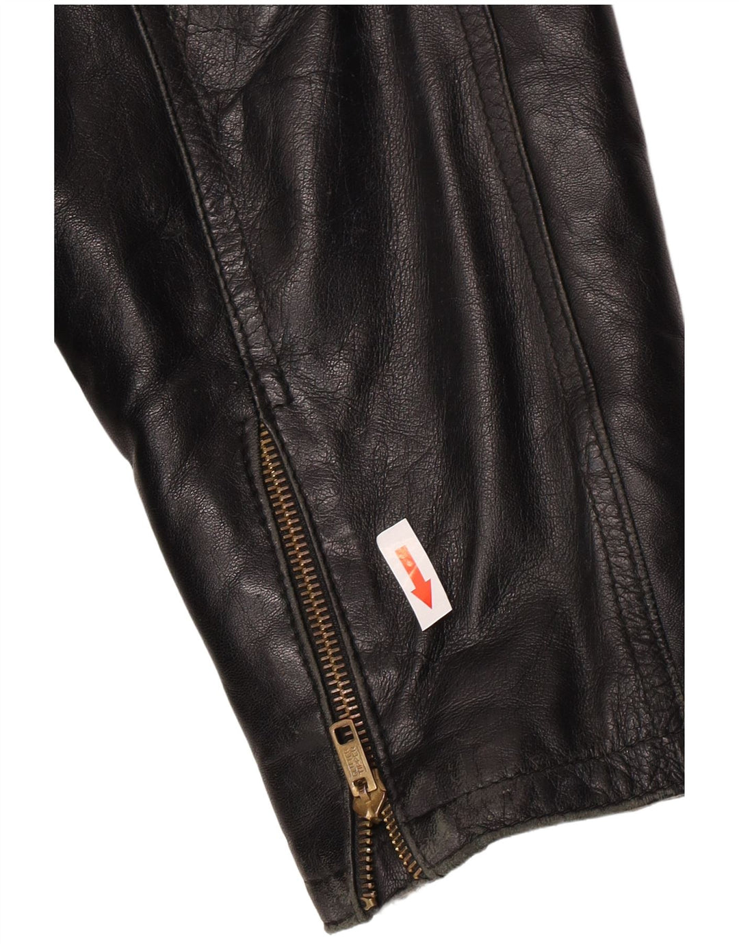 Vintage Mens Leather Jacket UK 36 Small Black Leather