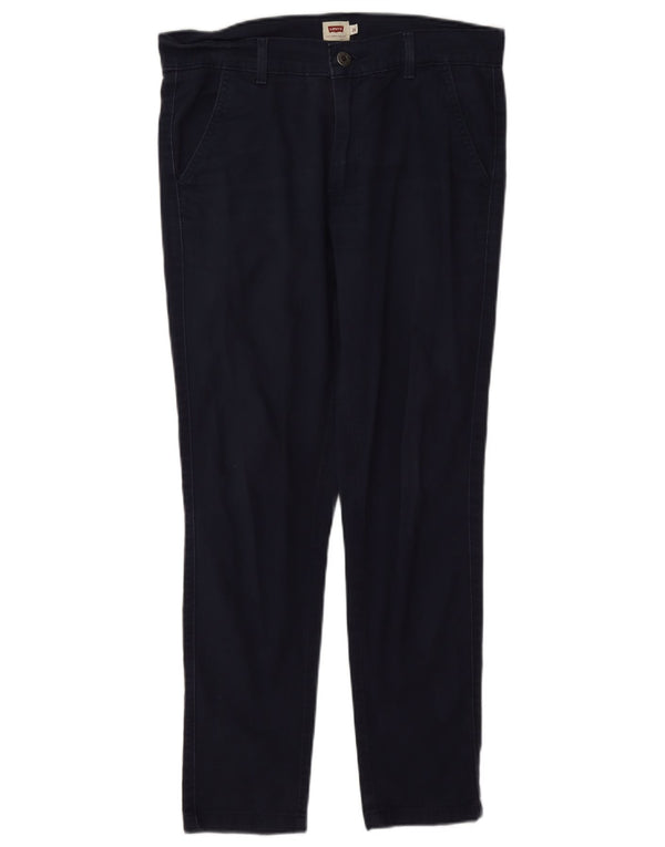 Levi's Womens Slim Chino Trousers W26 L27 Navy Blue Cotton