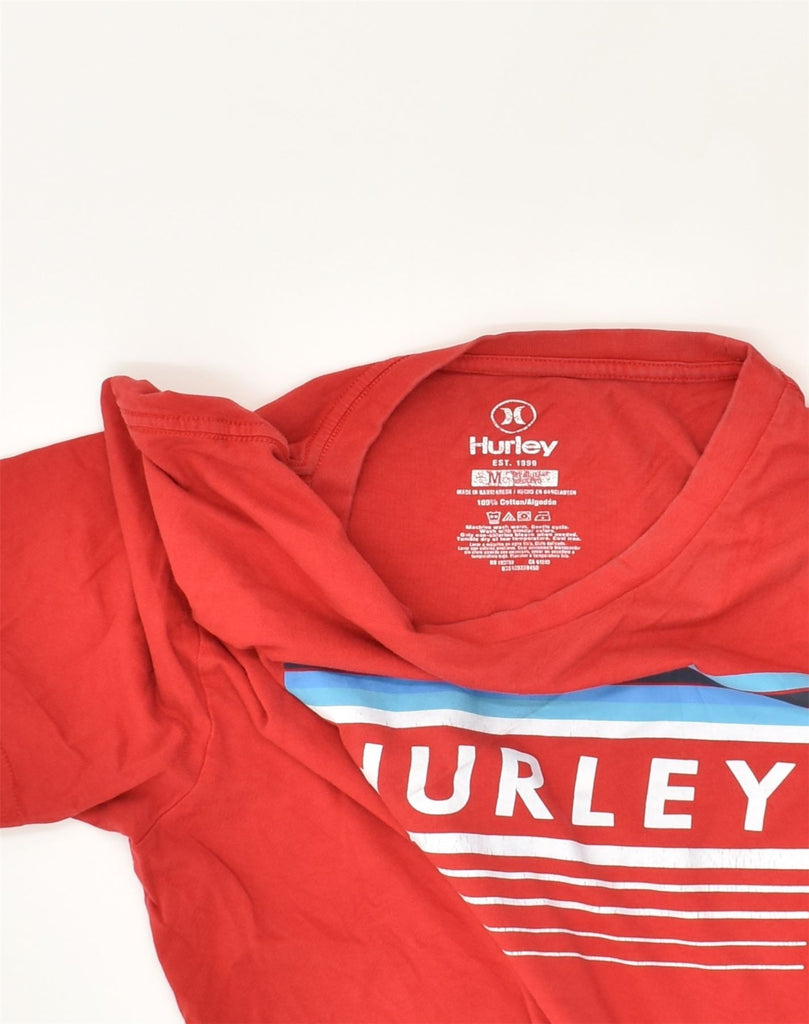 HURLEY Mens Graphic T-Shirt Top Medium Red Cotton | Vintage Hurley | Thrift | Second-Hand Hurley | Used Clothing | Messina Hembry 