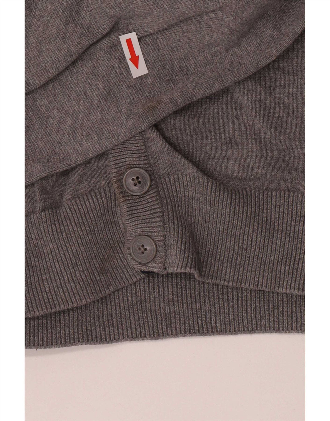Crew Clothing Mens Cardigan Sweater Medium Grey Cotton