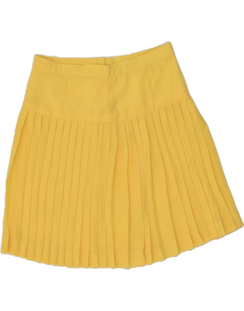 VINTAGE Womens Knife Pleated Skirt W30 Medium Yellow | Vintage Vintage | Thrift | Second-Hand Vintage | Used Clothing | Messina Hembry 