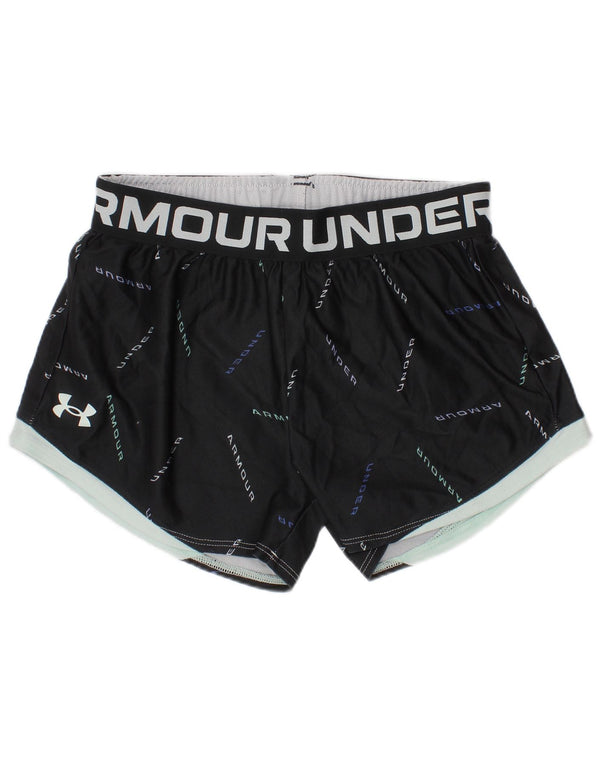 Under Armour Girls Graphic Sport Shorts 9-10 Years Medium Black