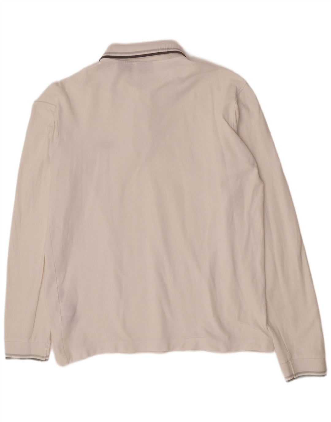 Fila Mens Long Sleeve Polo Shirt Large White Cotton