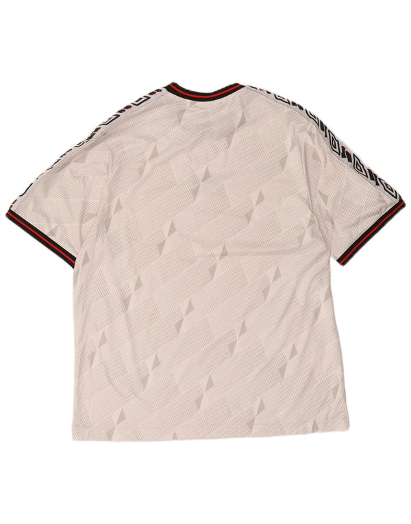 Umbro Mens Graphic T-Shirt Top Large White Geometric