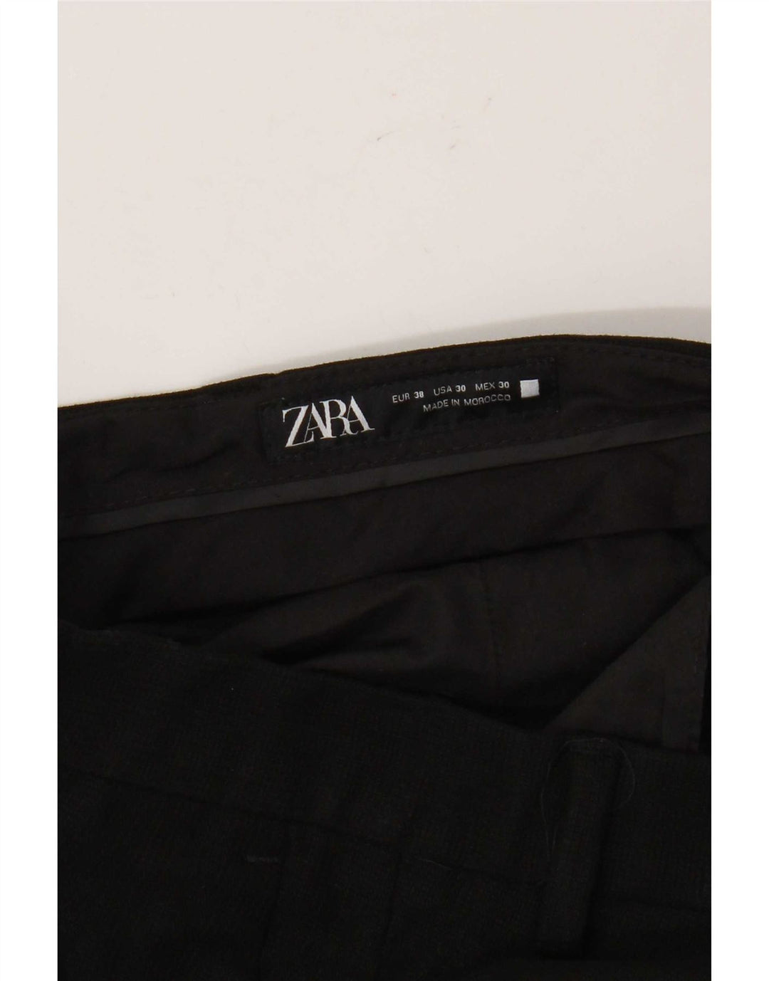 Zara Mens Straight Capri Trousers EU 38 Small W30 L20 Black