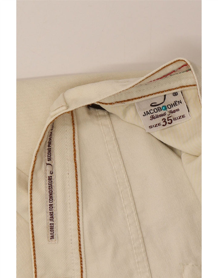 Jacob Cohen Mens Straight Jeans W35 L34 Beige Cotton