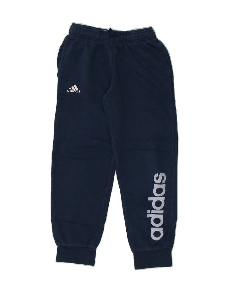 ADIDAS Boys Graphic Tracksuit Trousers Joggers 11-12 Years Navy Blue | Vintage Adidas | Thrift | Second-Hand Adidas | Used Clothing | Messina Hembry 