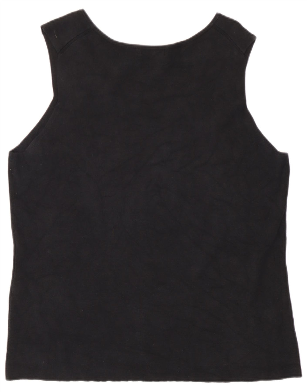 Laura Ashley Womens Vest Tank Top UK 16 Large Black
