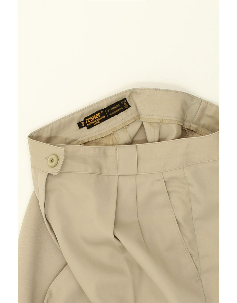 ROSNER Womens Pegged Chino Trousers IT 40 Small W28 L28  Beige Polyester Vintage Rosner and Second-Hand Rosner from Messina Hembry 