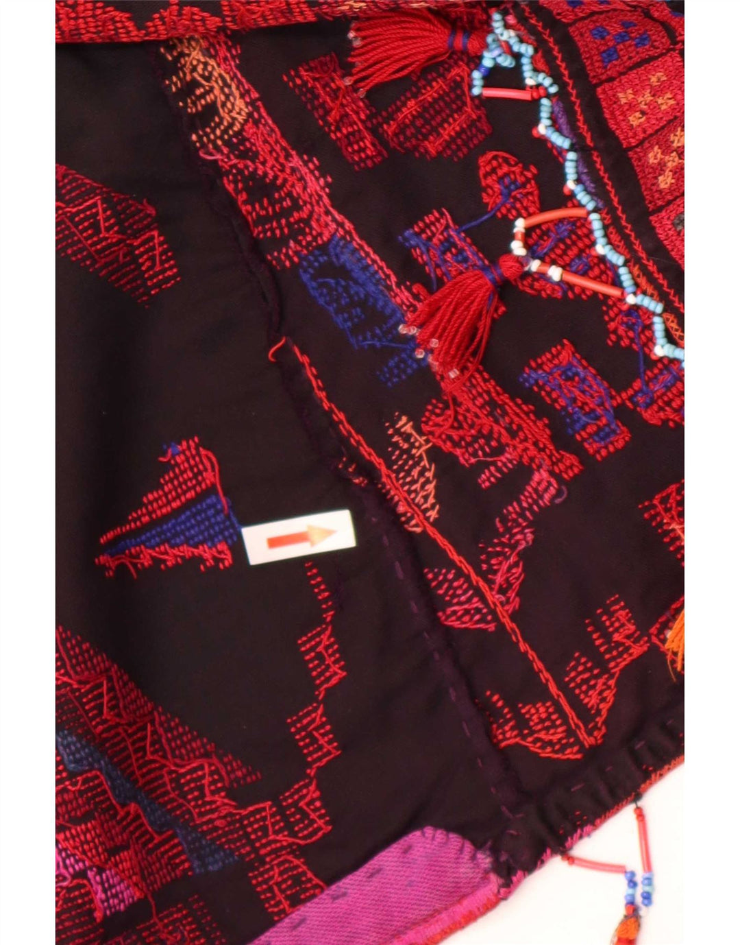 Vintage Womens Waistcoat UK 14 Medium Multicoloured Geometric Aztec
