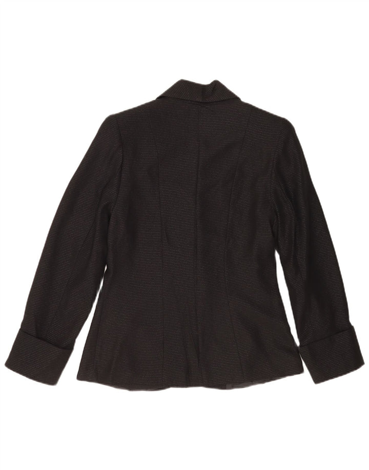 Vintage Womens Double Breasted Blazer Jacket IT 42 Medium Black Striped