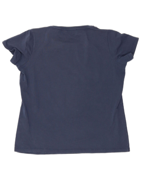 Trussardi Womens Graphic T-Shirt Top UK 20 2XL Navy Blue