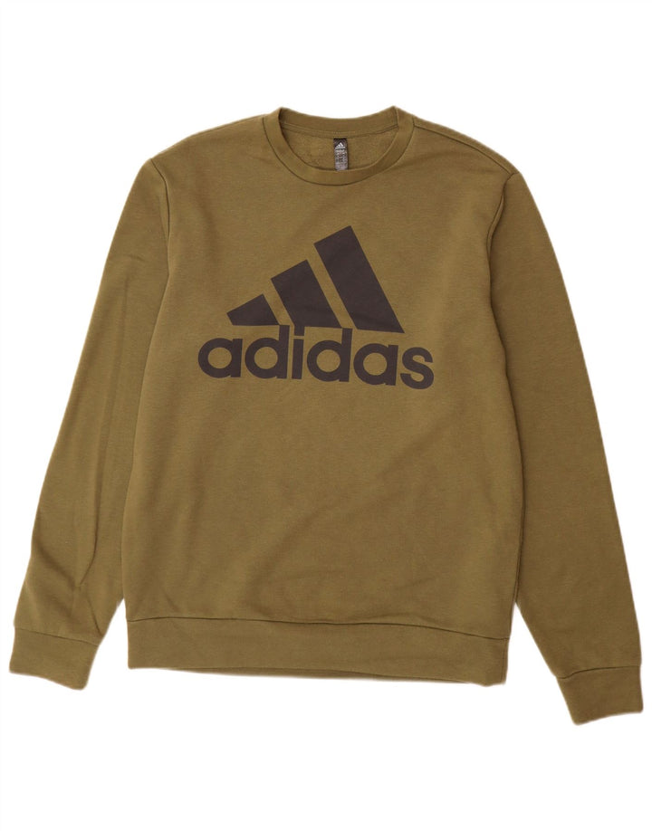 Puma Mens Graphic Sweatshirt Jumper Small Khaki Cotton