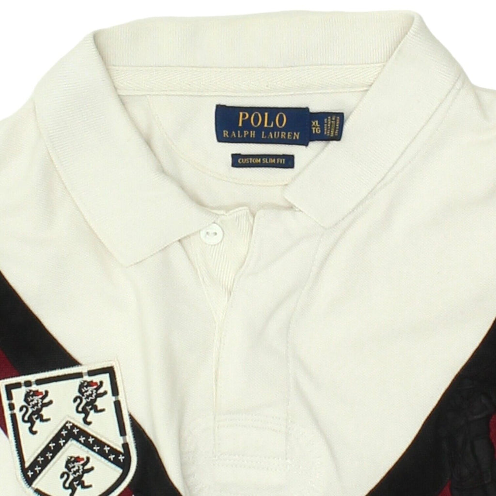 Polo Ralph Lauren Mens White Boathouse SS Rugby Polo Shirt | Vintage Designer | Vintage Messina Hembry | Thrift | Second-Hand Messina Hembry | Used Clothing | Messina Hembry 