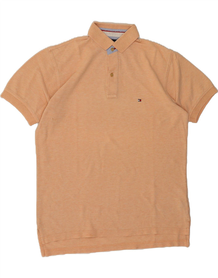 TOMMY HILFIGER Mens Polo Shirt Medium Beige Cotton Vintage Tommy Hilfiger and Second-Hand Tommy Hilfiger from Messina Hembry 