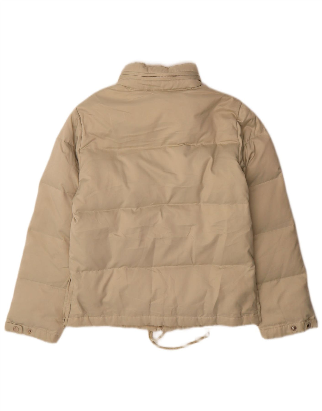 Zara Womens Hooded Padded Jacket EU 38 Small Beige Polyester