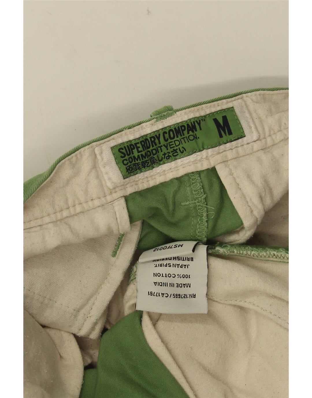 Superdry Mens Chino Shorts Medium W30 Green Cotton