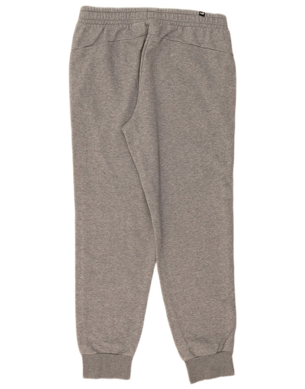 PUMA Mens Tracksuit Trousers Joggers Large  Grey Flecked Cotton