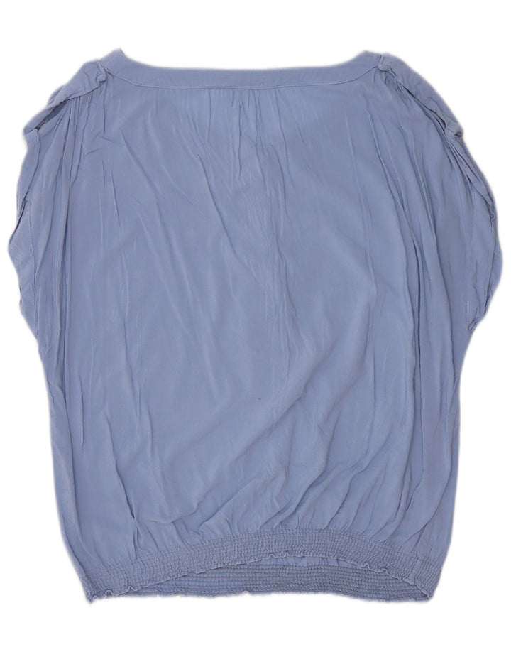 Zara Womens Oversized Blouse Top UK 10 Small Blue
