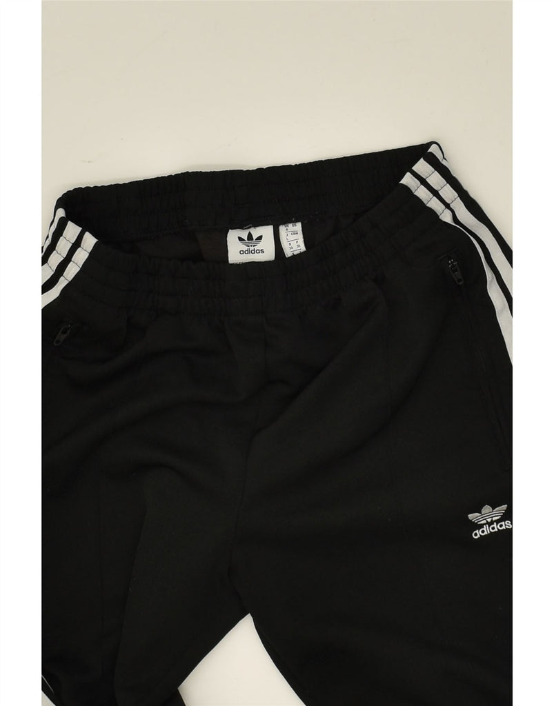 ADIDAS Womens Tracksuit Trousers UK 8 Small  Black Polyester | Vintage Adidas | Thrift | Second-Hand Adidas | Used Clothing | Messina Hembry 