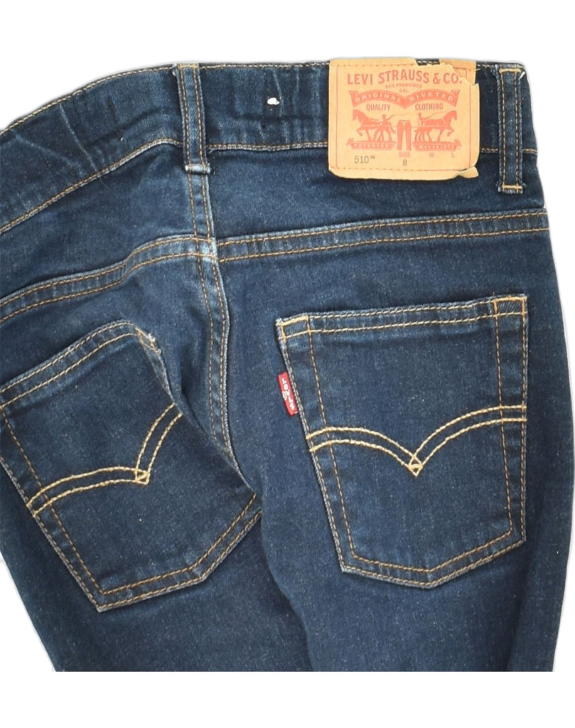 LEVI'S Girls 510 Skinny Jeans 7-8 Years W24 L23 Blue Cotton | Vintage Levi's | Thrift | Second-Hand Levi's | Used Clothing | Messina Hembry 