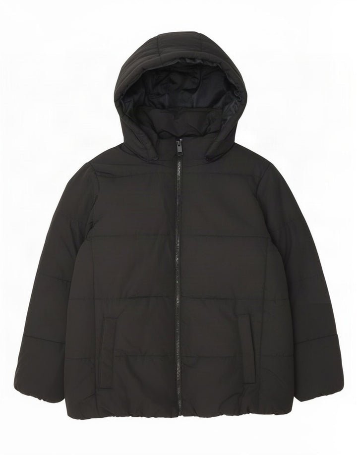 Marks & Spencer Womens Hooded Padded Jacket UK 22 3XL Black Polyester