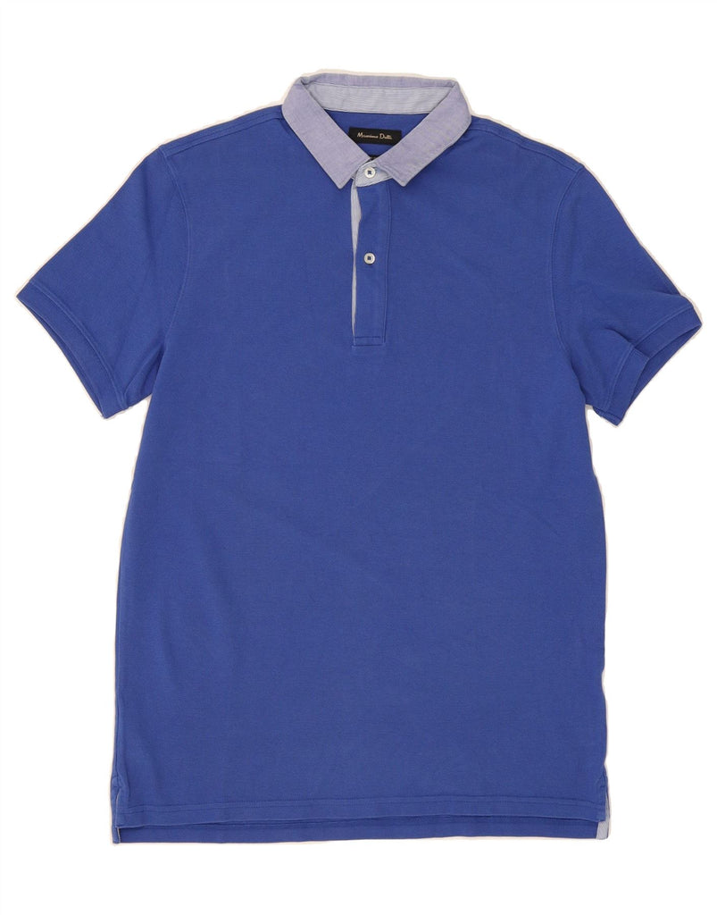 MASSIMO DUTTI Mens Polo Shirt Medium Blue Vintage Massimo Dutti and Second-Hand Massimo Dutti from Messina Hembry 