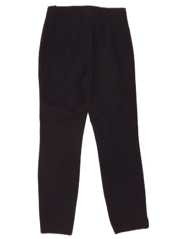 Ted Baker Womens Slim Trousers Size 0 2XS W24 L24 Navy Blue Cotton