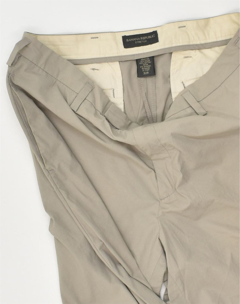 BANANA REPUBLIC Mens Straight Casual Trousers W32 L33 Beige Cotton | Vintage Banana Republic | Thrift | Second-Hand Banana Republic | Used Clothing | Messina Hembry 