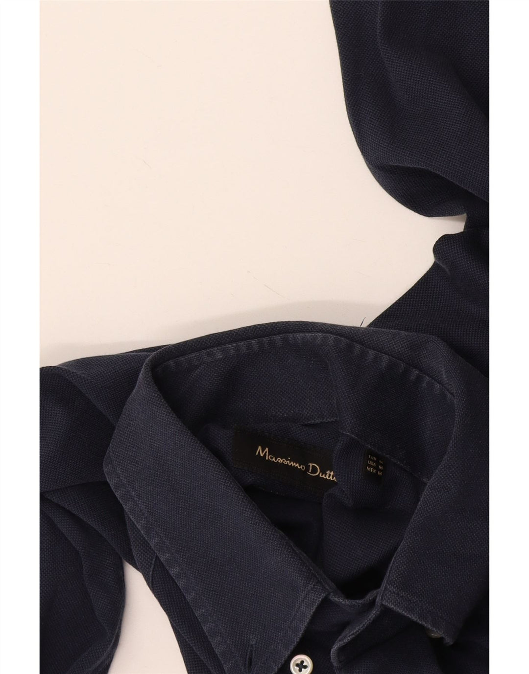 Massimo Dutti Mens Shirt Medium Navy Blue