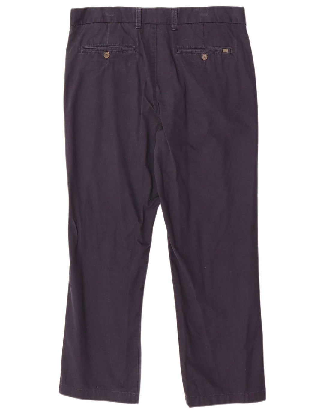 Marks & Spencer Mens Regular Chino Trousers W36 L29 Navy Blue Cotton